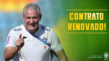 Tite, renovado como seleccionador de Brasil hasta el Mundial de Qatar 2022.