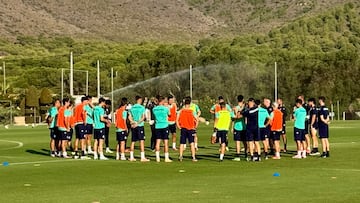 El plantel de Rey, en el último entrenamiento de la semana.