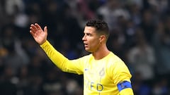 Soccer Football - Friendly - Al Nassr v Al Hilal - Kingdom Arena, Riyadh, Saudi Arabia - February 8, 2024 Al Nassr's Cristiano Ronaldo reacts REUTERS/Ahmed Yosri