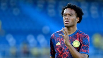 Juan Guillermo Cuadrado en un partido de la Selección Colombia.