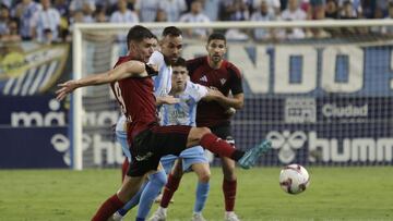 Mirandés y Málaga empataron a uno en el duelo de la primera vuelta disputado en La Rosaleda.