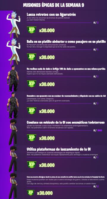 Fortnite Temporada 7: Misiones Épicas de la Semana 9