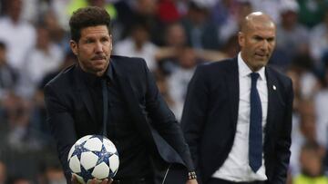 Simeone y Zidane, en el Bernabéu.