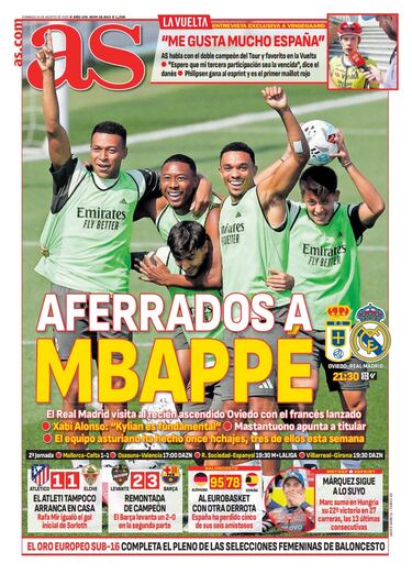 Las portadas de AS de agosto