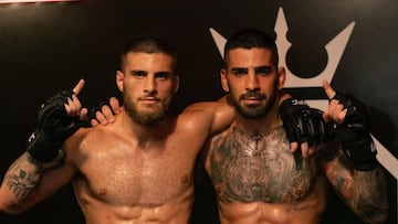 Aleksandre e Ilia Topuria durante un entrenamiento.