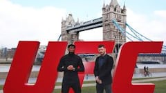 Anderson Silva y Michael Blisping con la Tower Bridge de Londres de fondo.