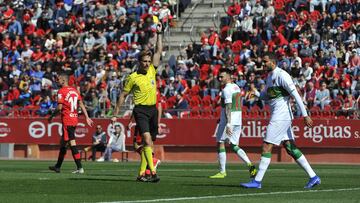 03/03/19 PARTIDO SEGUNDA A RCD MALLORCA - ELCHE. EXPULSION DOBLE AMARILLA QASMI ROJA