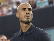 FORT LAUDERDALE, FLORIDA - AUGUST 20: Guido Pizarro, Head Coach of Tigres UANL looks on during the Leagues Cup Quarter-final between Inter Miami CF and Tigres UANL at Chase Stadium on August 20, 2025 in Fort Lauderdale, Florida.   Leonardo Fernandez/Getty Images/AFP (Photo by Leonardo Fernandez / GETTY IMAGES NORTH AMERICA / Getty Images via AFP)