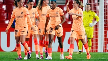 Bárbara celebra el primer gol del partido.