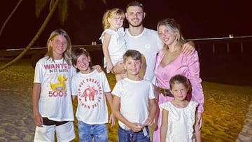 Los Icardi v&iacute;a Instagram @mauroicardi. Enero 01, 2020.