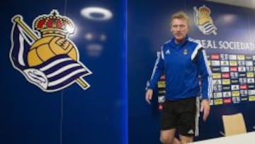 David Moyes, al acabar al rueda de prensa.