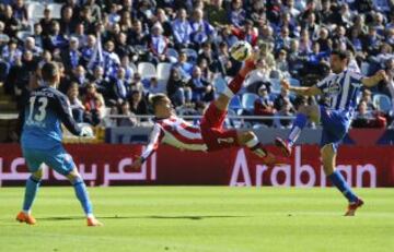 Deportivo de la Coruña-Atlético de Madrid  en abril de 2015. Uno de los espectaculares goles de Griezmann.