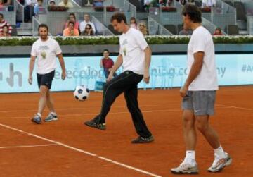 Andy Murray, el actor Dani Rovira durante los partidos benéficos del Charity Day, un acto a beneficio de las fundaciones del tenista Rafa Nadal  y el portero del Real Madrid Iker Casillas, que destinarán el dinero a niños desfavorecidos.