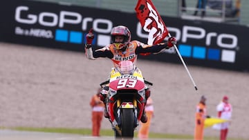 Márquez, celebrando su triunfo en el GP de Alemania.