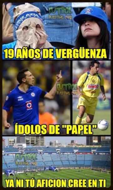 América perdía 0-3 en 25 minutos, pero en la segunda mitad revivió el verbo 'Cruzazulear' y le pegó 3-4 a La Máquina, ¡Los memes están imperdibles!