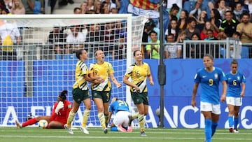 Australia derrotó a Brasil y sigue con posibilidades de avanzar a la siguiente fase del Mundial Femenino.