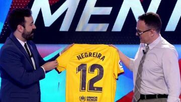 La promesa de Risto Mejide tras recibir la camiseta de Negreira