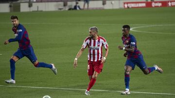 Carrasco, en un partido ante el Barcelona.