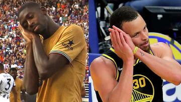 La reacción de Stephen Curry al festejo de Ousmane Dembelé