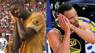 La reacción de Stephen Curry al festejo de Ousmane Dembelé