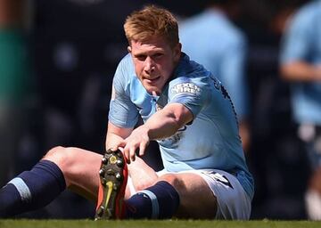 Manchester City's Kevin De Bruyne injured