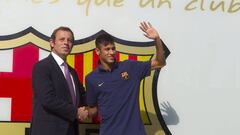 03/06/13  BARCELONA PRESENTACION DE NEYMAR COMO NUEVO JUGADOR 
 SANDRO ROSELL PRESIDENTE 