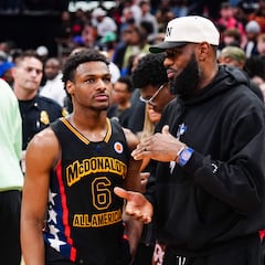 What did LeBron James say about Bronny James’ debut for the Lakers?