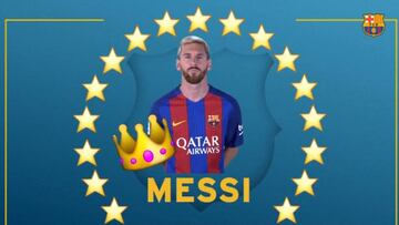 Barcelona players have picked the 'crown' emoji as the one which best represents team-mate Lionel Messi.