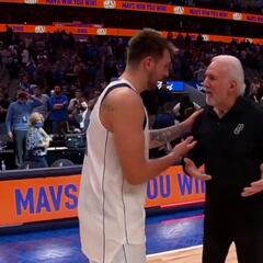 Fue tan loco el final de partido de Luka que Popovich salió disparado a por él