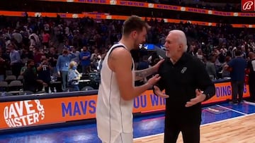 Fue tan loco el final de partido de Luka que Popovich salió disparado a por él