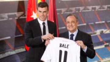 Bale, durante su presentación como jugador del Real Madrid.