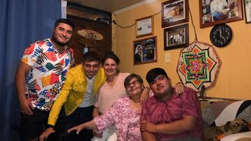 Bairo Riveros y su familia, su gran sostén.