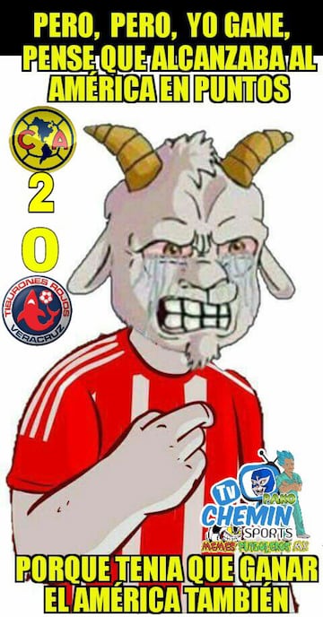 Los memes se rinden ante los triunfos de Chivas y América