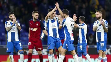 01/12/19  PARTIDO PRIMERA DIVISION 
 ESPANYOL  -  OSASUNA
 SALUDOS 
 