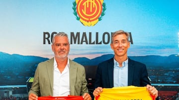 Jordi Horrach (presidente de la FFIB) y Alfonso Díaz (CEO de negocio del Real Mallorca).