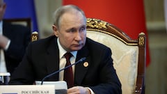Russian President Vladimir Putin attends a meeting of the Supreme Eurasian Economic Council in Bishkek, Kyrgyzstan, December 9, 2022. Sputnik/Sergei Bobylyov/Pool via REUTERS ATTENTION EDITORS - THIS IMAGE WAS PROVIDED BY A THIRD PARTY.