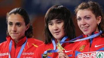 <b>EL PODIO DEL 1.500. </b>Nuria Fernández (plata) y las rusas Arzhakova (oro) y Martynova (bronce).