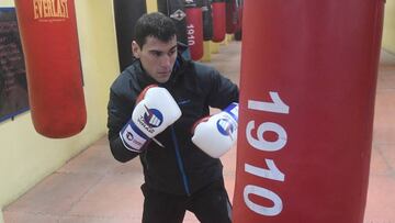 Sergio Garc&iacute;a durante un entrenamiento.