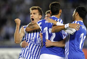 1-0. Llorente celebró el primer gol.