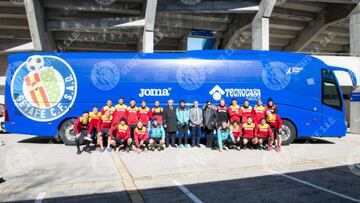 El Getafe presentó el nuevo autocar de lujo para el equipo