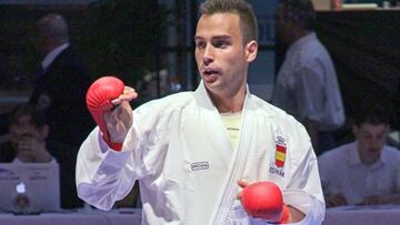 El karateka español Ricardo Barbero, durante una competición.