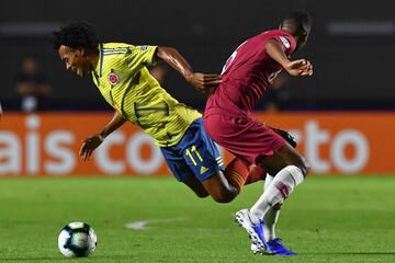 La Selección Colombia clasifica a octavos de final después de un cerrado partido contra Qatar en el estadio de Sao Paulo, Morumbí.