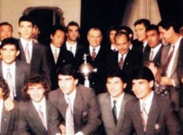 El 7 de junio de 1991 el presidente Patricio Aylwin recibió en La Moneda al plantel de Colo Colo que ganó, por primera vez para Chile, la Copa Libertadores.