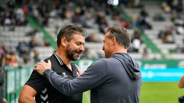 Fernando Estévez y Cristóbal Parralo, técnicos de Racing de Ferrol y Eldense.