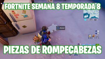 Fortnite Battle Royale - Desaf&iacute;o de la Semana 8 de la Temporada 8: Busca piezas de rompecabezas bajo puentes y en cuevas