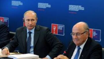 Joseph Blatter, con Vladimir Putin.