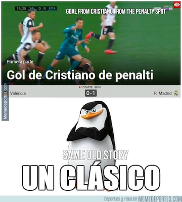 Valencia-Real Madrid memes: Ronaldo and his penalties