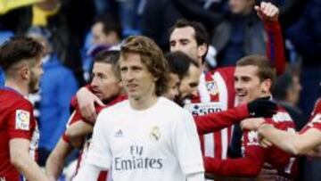 Modric, en el partido frente al Atl&eacute;tico.