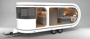 Romotow, una caravana futurística que casi dobla su tamaño al desplegarse