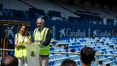 Jorge Azcón, presidente de Aragon, y la alcaldesa de Zaragoza, Natalia Chueca.